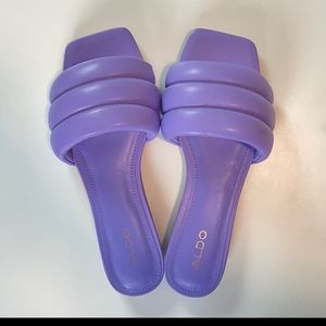 Aldo purple slides slip-on sandals new!